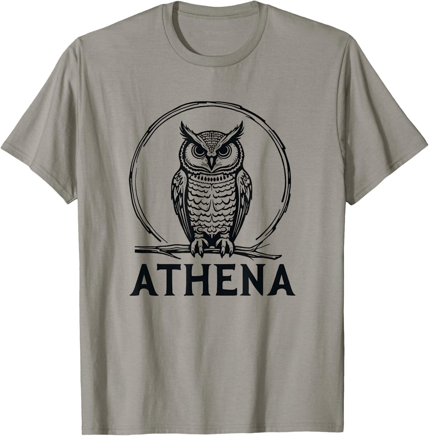 Athena Owl Symbol Greek Goddess Athena T-Shirt - T-Shirt | Sand