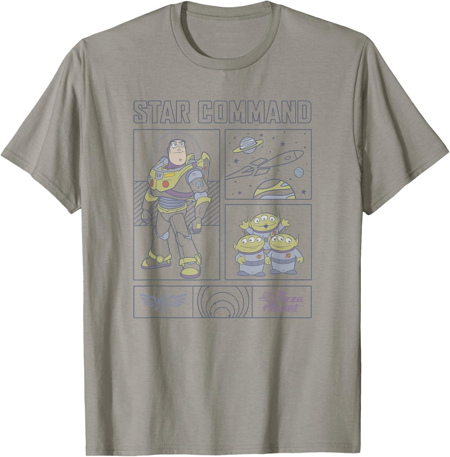 Disney Pixar Toy Story Buzz Lightyear Star Command Comic T-Shirt - T-Shirt | Sand