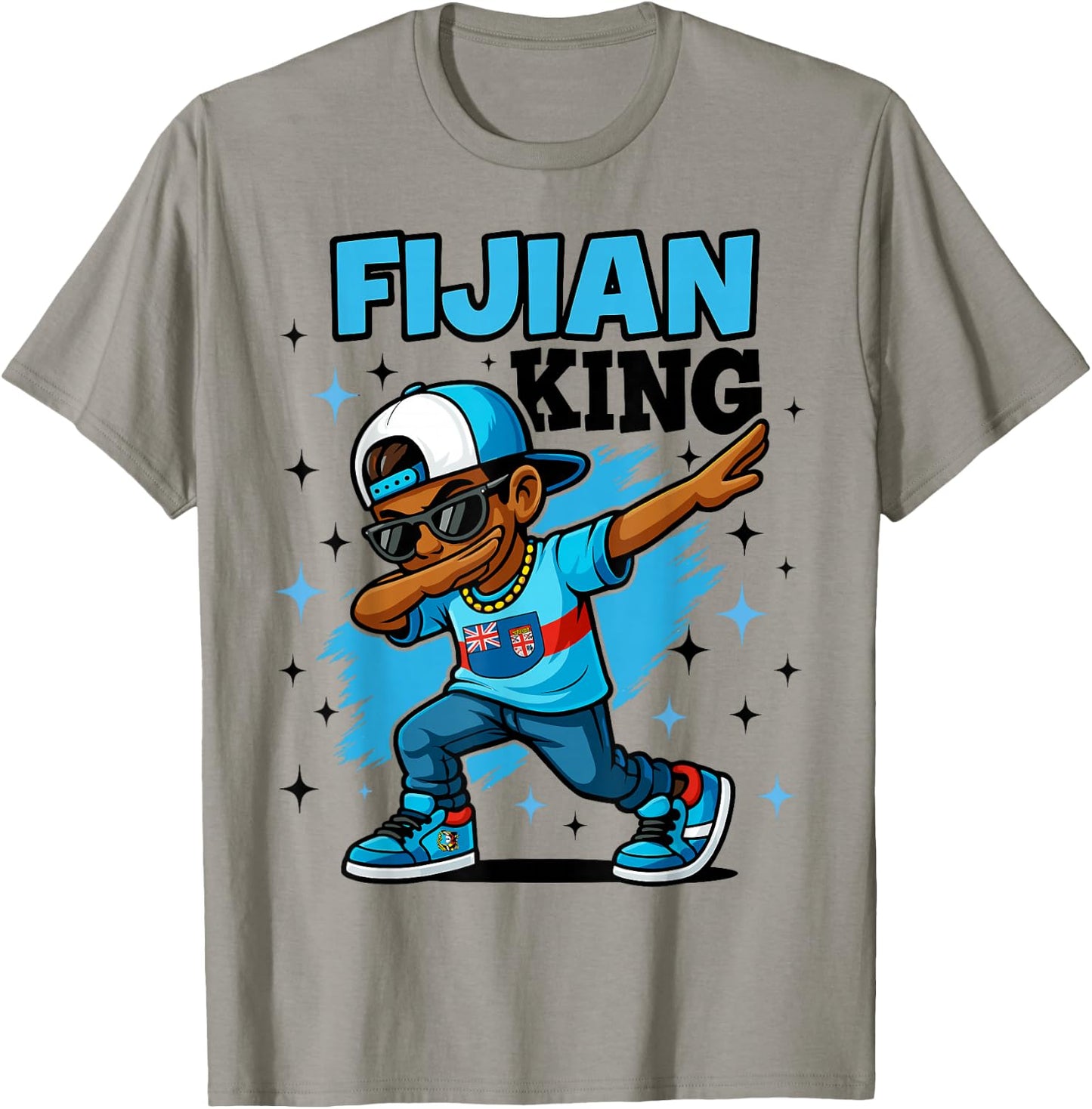 Fijian Pride Dab Style for Cool Island Boys Kids T-Shirt - T-Shirt | Sand