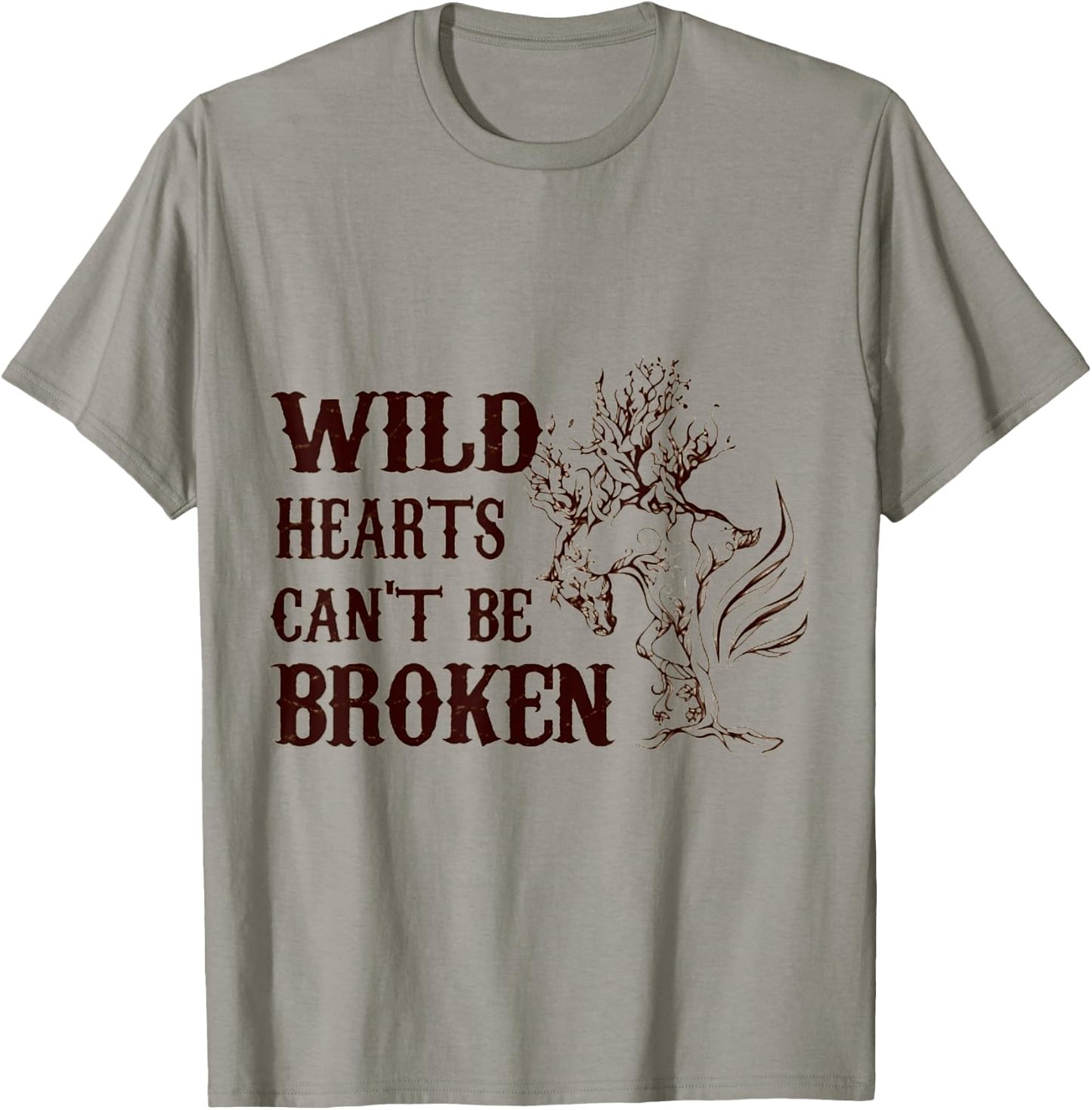 Horse Wild Hearts Can't Be Broken T-Shirt - T-Shirt | Sand
