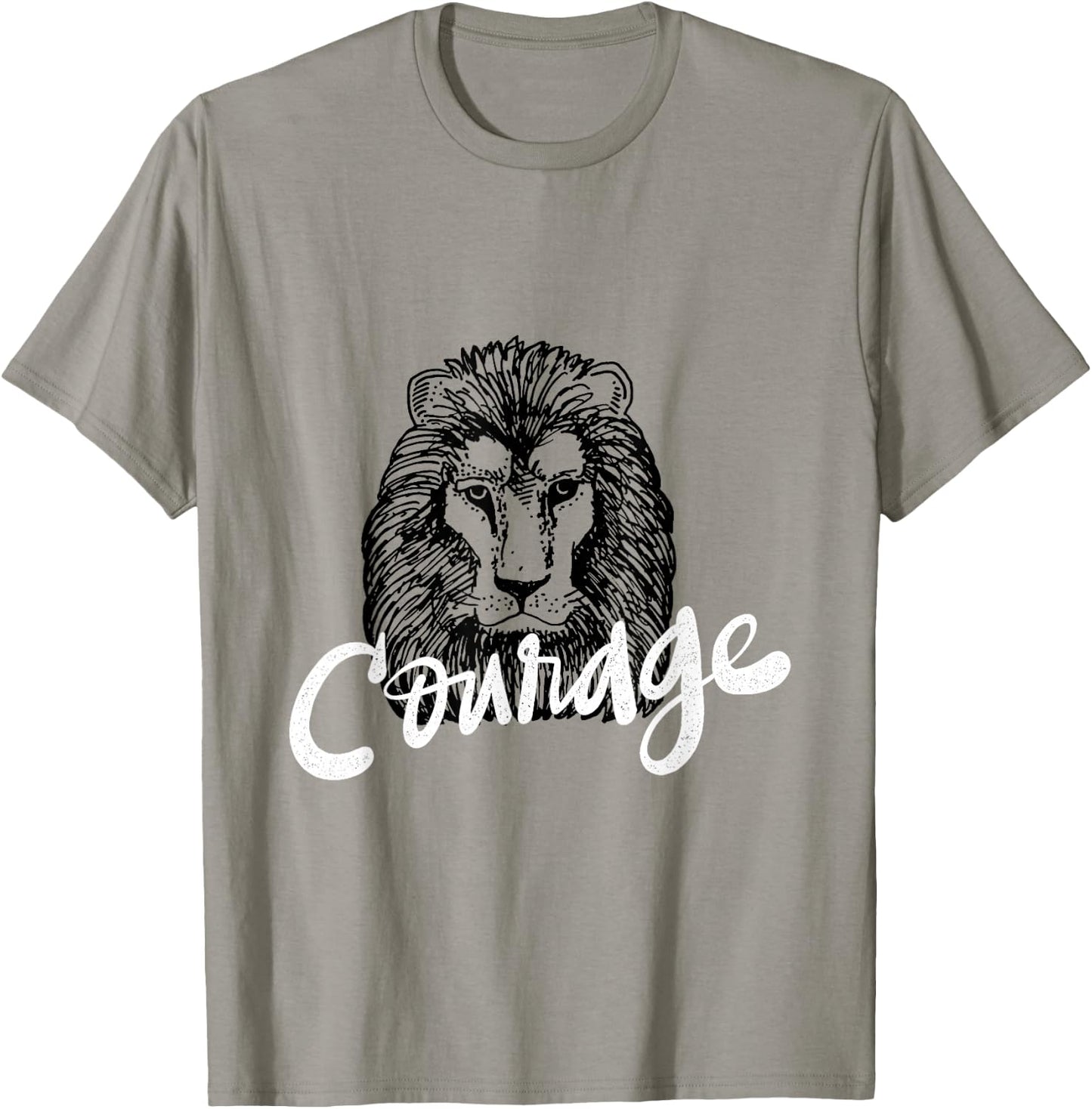 Lion Head Courage T-Shirt - T-Shirt | Sand