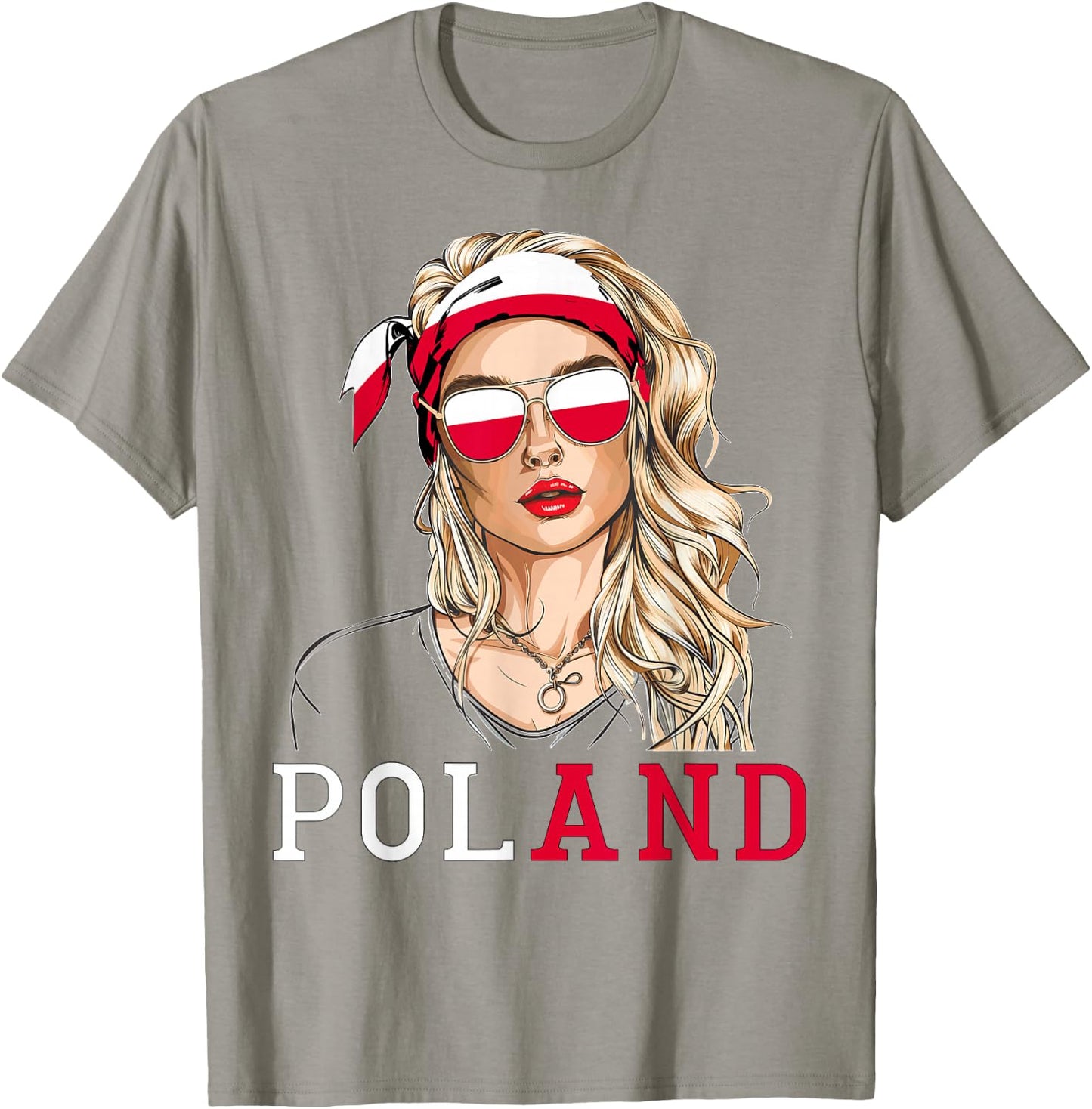 Polish Flag Outfit for Woman Products Uniform Poland T-Shirt - T-Shirt | Sand