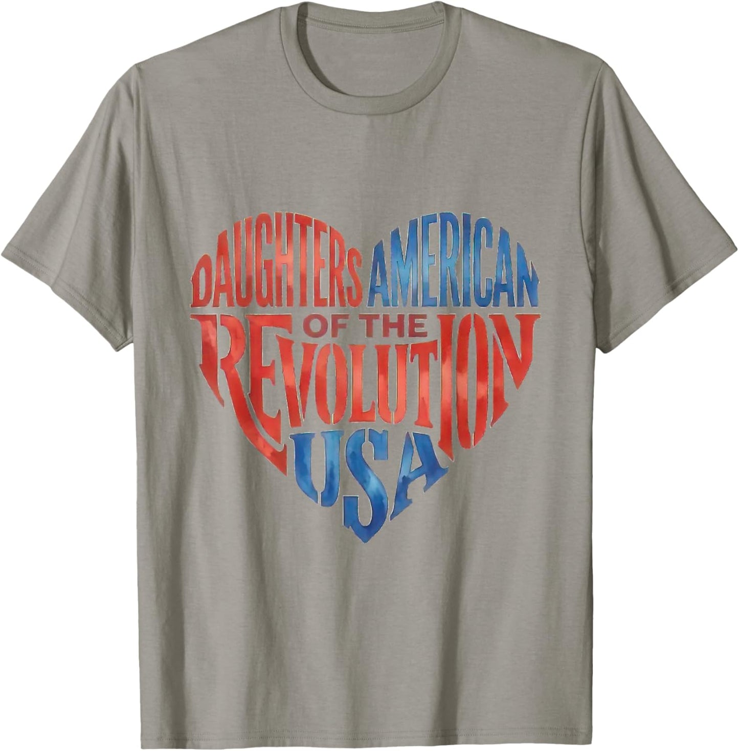 Daughters American Revolution USA Heart Patriotic T-Shirt - T-Shirt | Sand