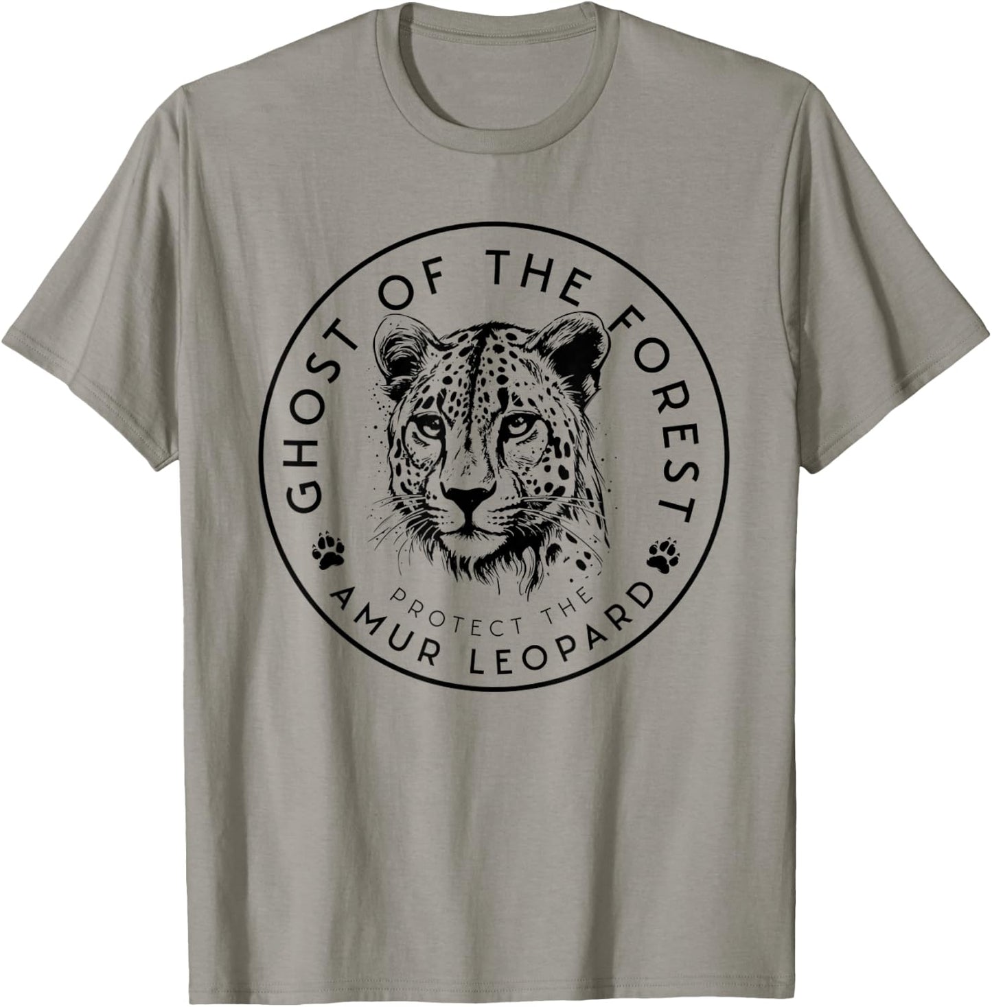 Ghost of The Forest Protect The Amur Leopard Conservation T-Shirt - T-Shirt | Sand