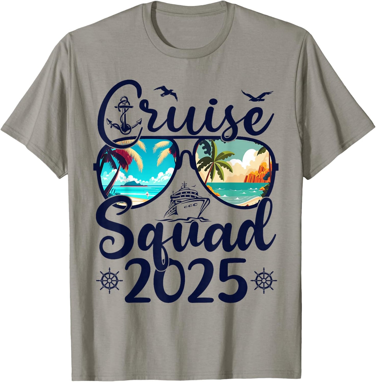 Cruise Squad 2025 Summer Vacation Matching Family Cruise T-Shirt - T-Shirt | Sand