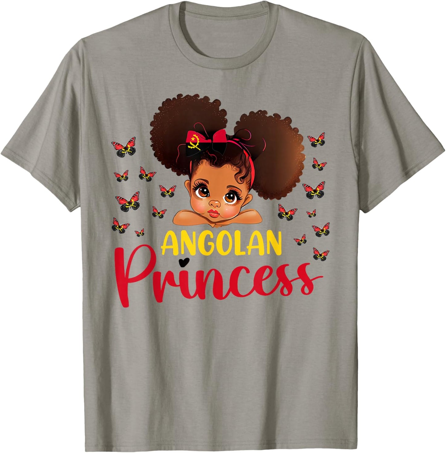 Angolan Princess Angola for Black Girls Kids T-Shirt - T-Shirt | Sand