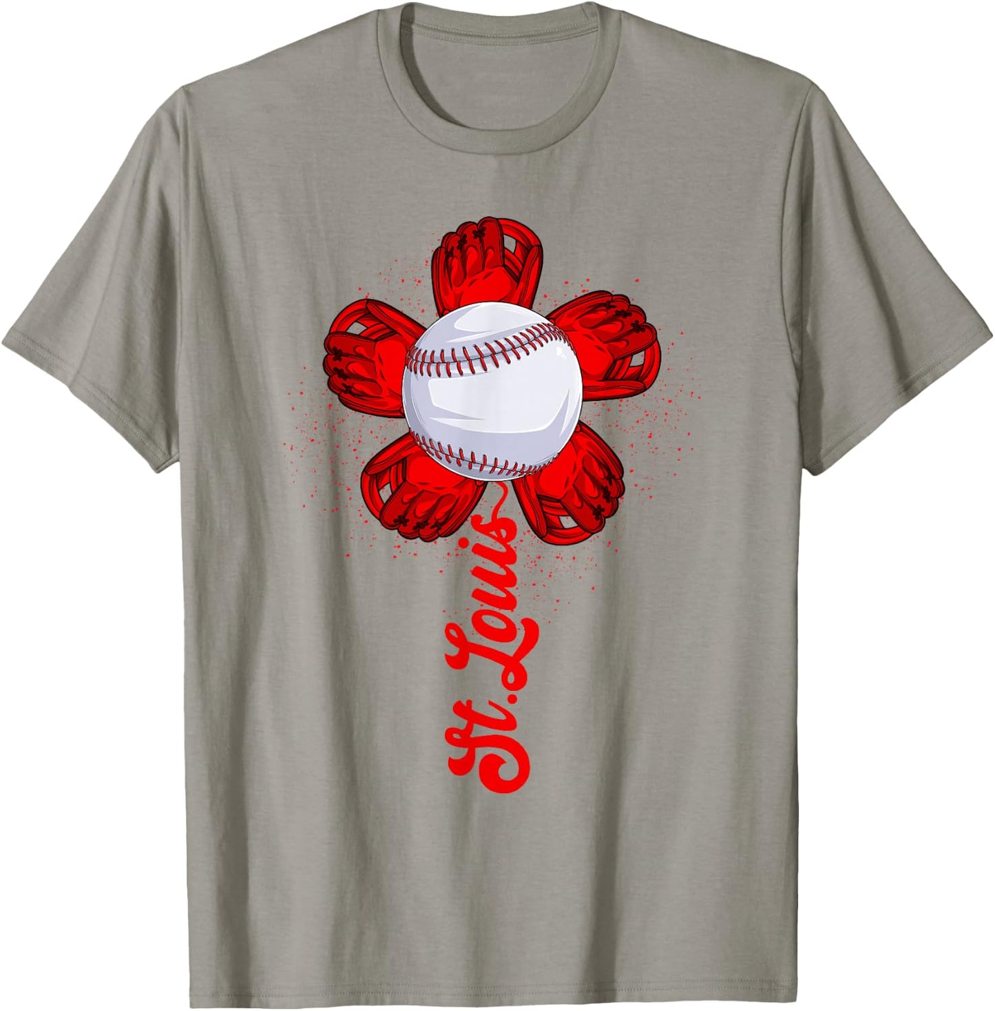 St. Louis Retro Baseball Flower Lover Met At Game Day Boys T-Shirt - T-Shirt | Sand