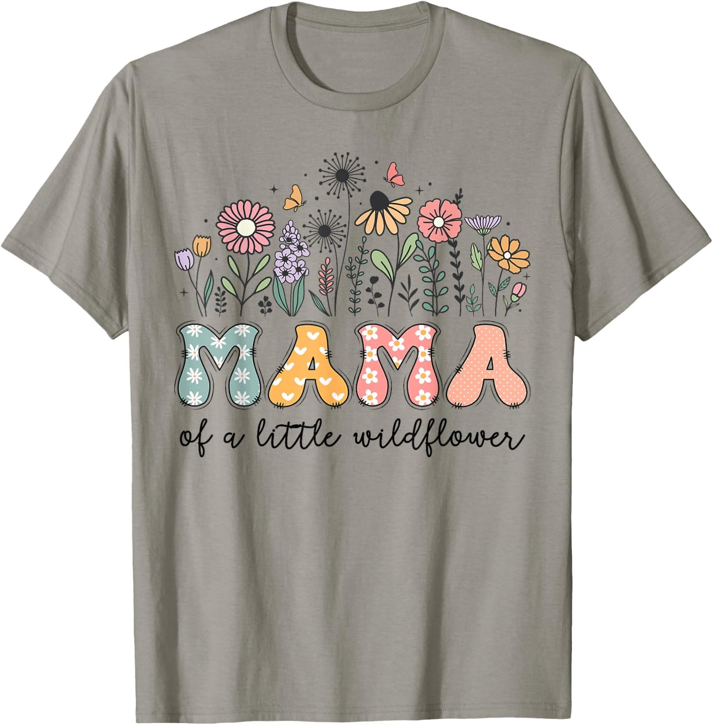 Mama Of The Little Wildflower Baby Birthday Party T-Shirt - T-Shirt | Sand