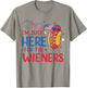 I'm Just Here For The Wieners 4th of July Funny Hot Dog T-Shirt - T-Shirt | Sand