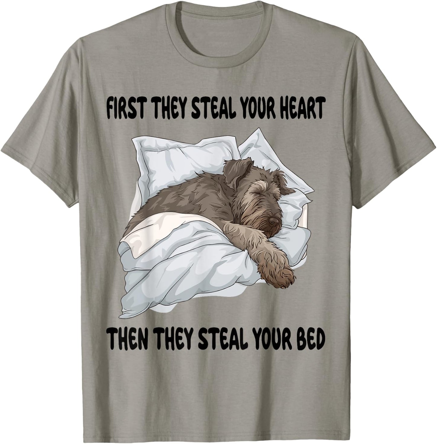 Irish Wolfhound Sleeping Pajamas Nightgown T-Shirt - T-Shirt | Sand