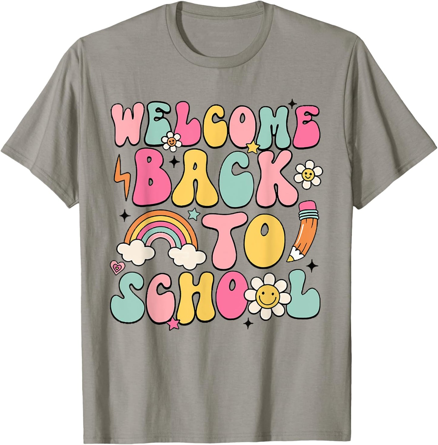 Retro Welcome Back to School Teacher Appreciation Boys Girls T-Shirt - T-Shirt | Sand