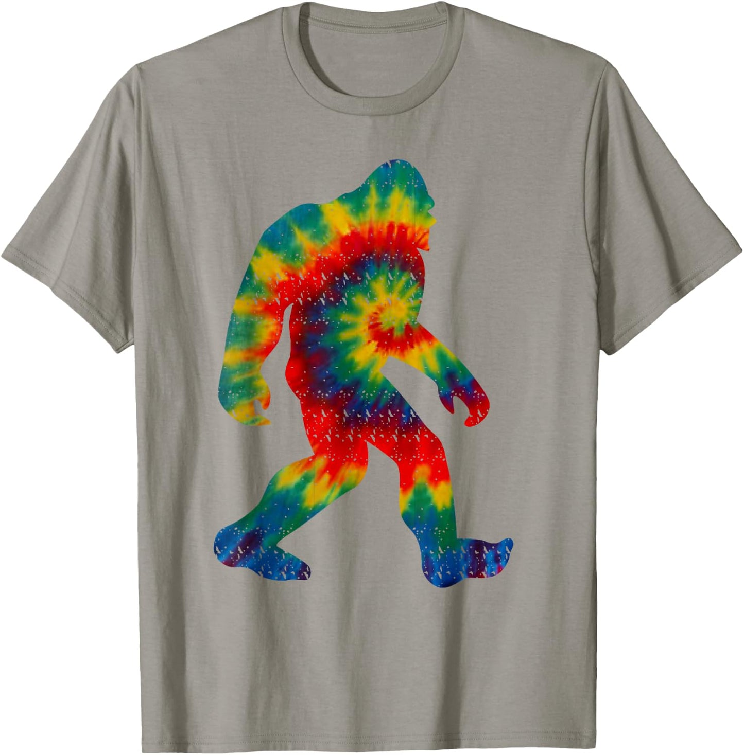 Tie Dye Bigfoot Shirt | Cute Distressed Upright Ape Gift T-Shirt - T-Shirt | Sand