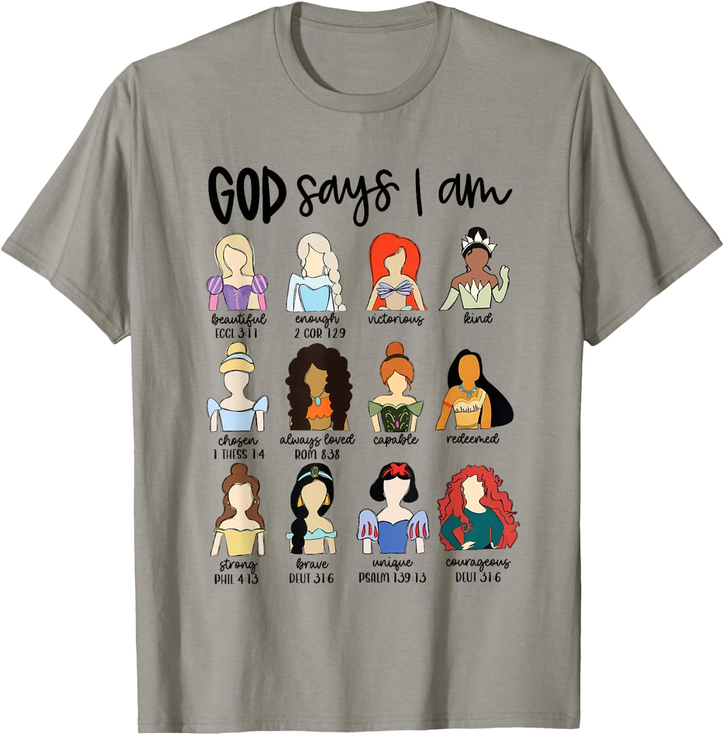 God Says I Am Princess Bible Verse Christian Jesus Religious T-Shirt - T-Shirt | Sand