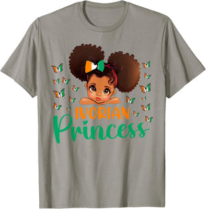 Ivorian Princess Ivory coast for Black Girls Kids T-Shirt - T-Shirt | Sand