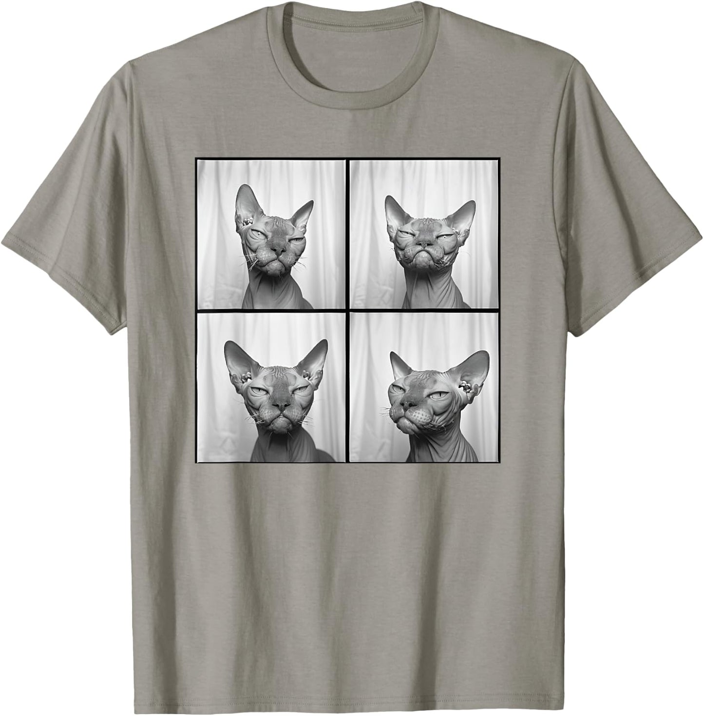 Hairless Sphynx Cat Lover Pet Portrait Love Sphynx Cats T-Shirt - T-Shirt | Sand