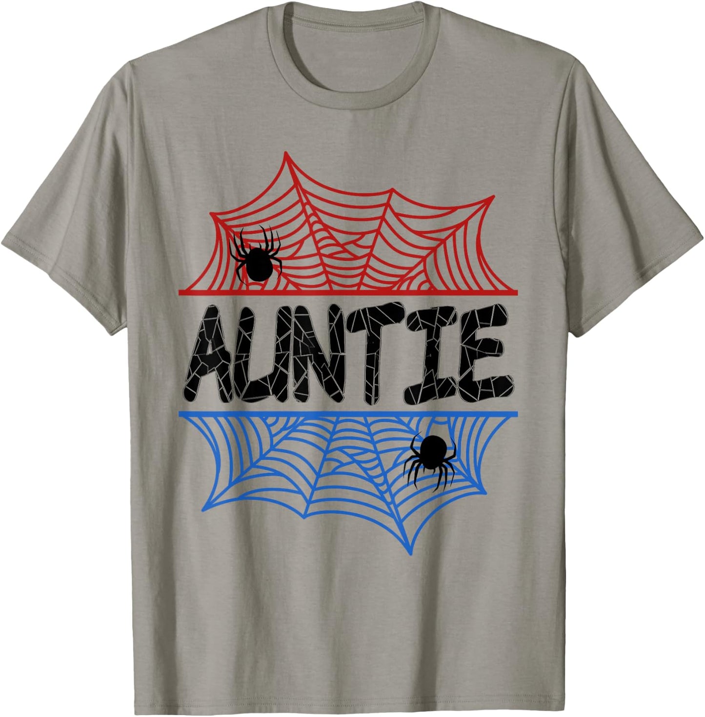 Auntie Of The Birthday Boy Spider Aunt Bday Party T-Shirt - T-Shirt | Sand