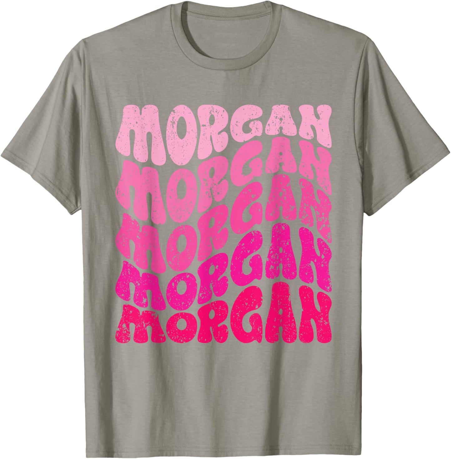 Morgan First Name I Love Morgan Groovy T-Shirt - T-Shirt | Sand