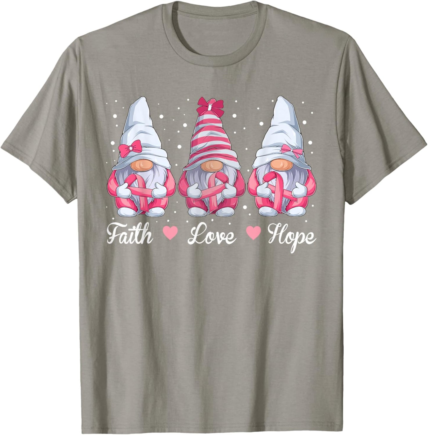 Breast Cancer Awareness, Gnomes Pink Ribbon Girls T-Shirt - T-Shirt | Sand