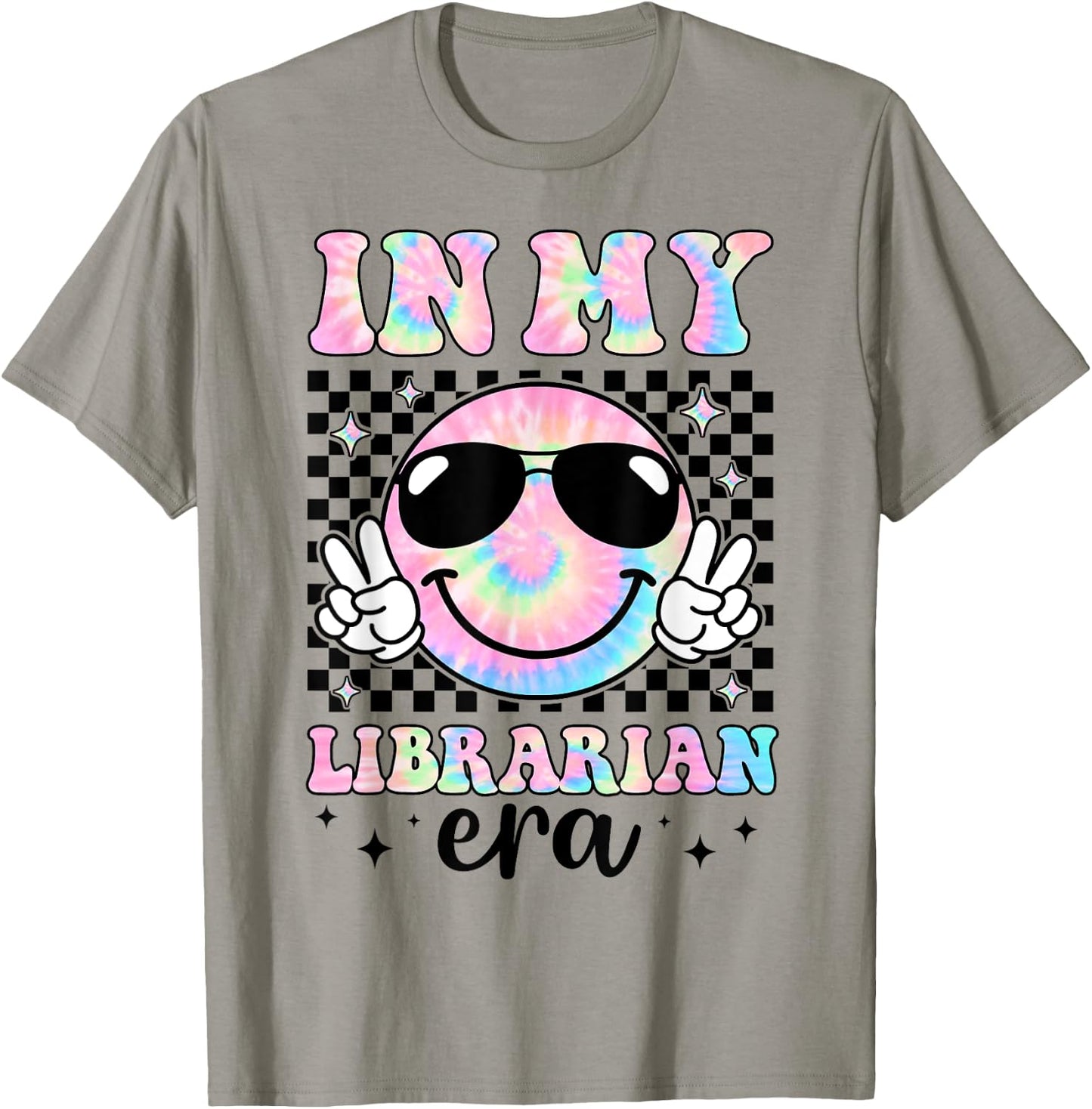 In My Librarian Era Groovy Tie Dye Back To School Funny T-Shirt - T-Shirt | Sand