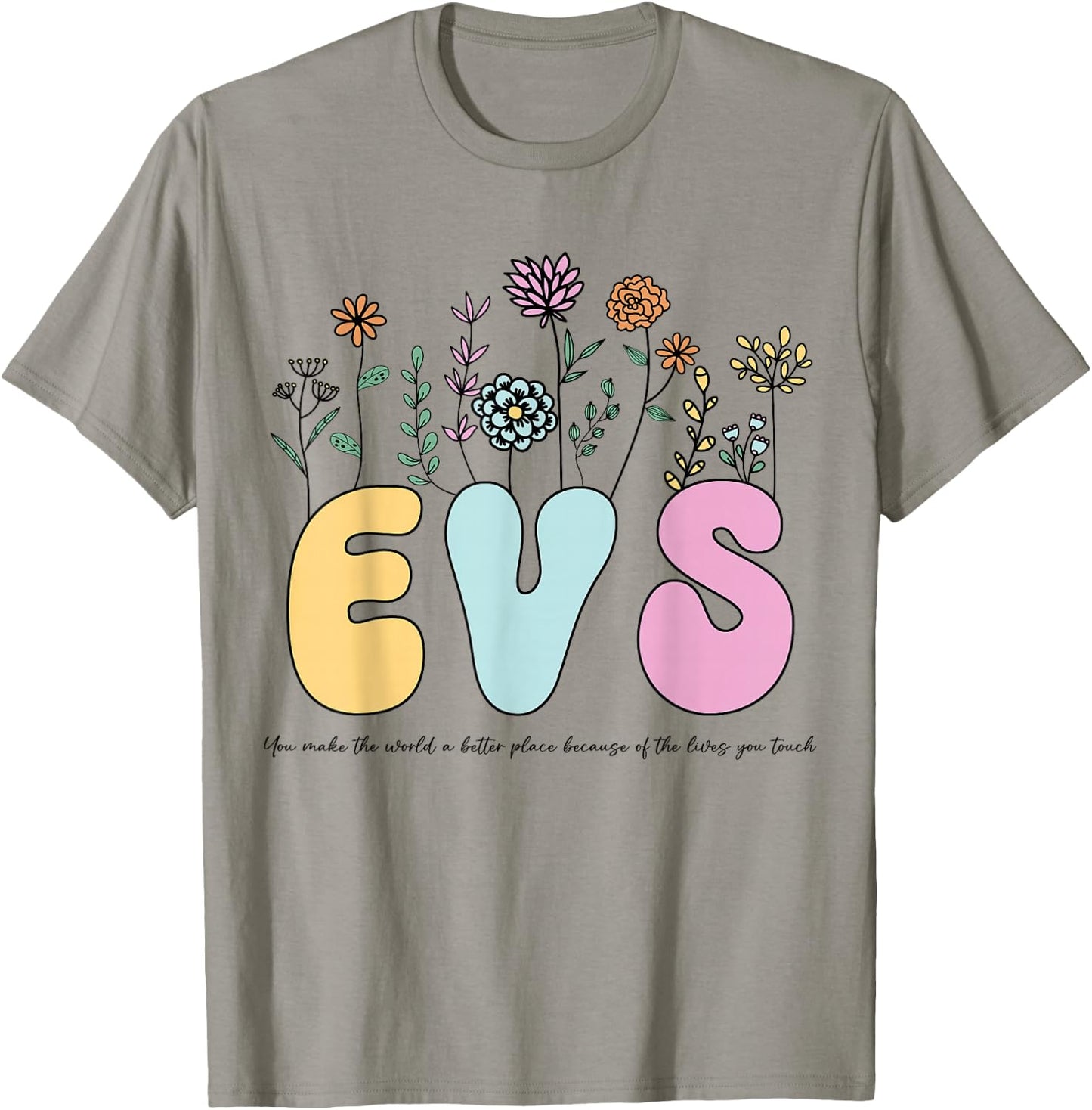 Retro Vintage Floral EVS Shirt Nurse Week T-Shirt - T-Shirt | Sand