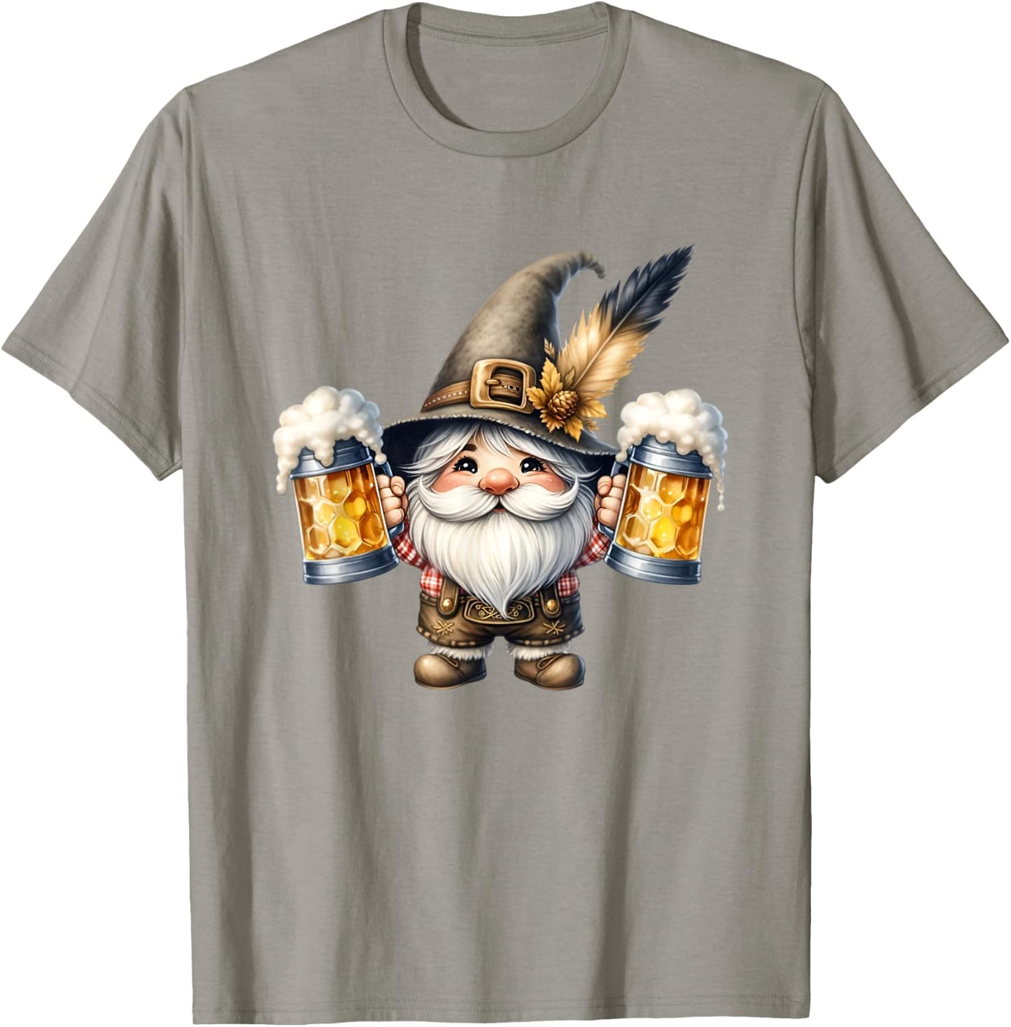 Funny Oktoberfest Graphic And Men German Gnome T-Shirt - T-Shirt | Sand