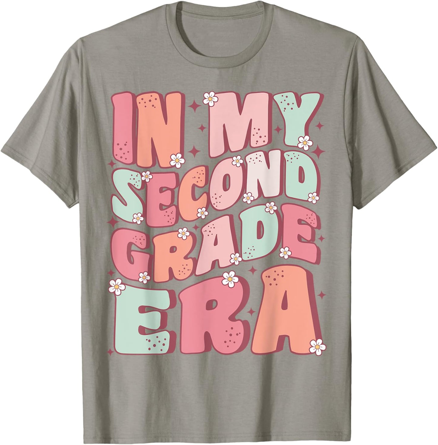 In My Second Grade Era Cute Groovy 2nd Grade Back to School T-Shirt - T-Shirt | Sand