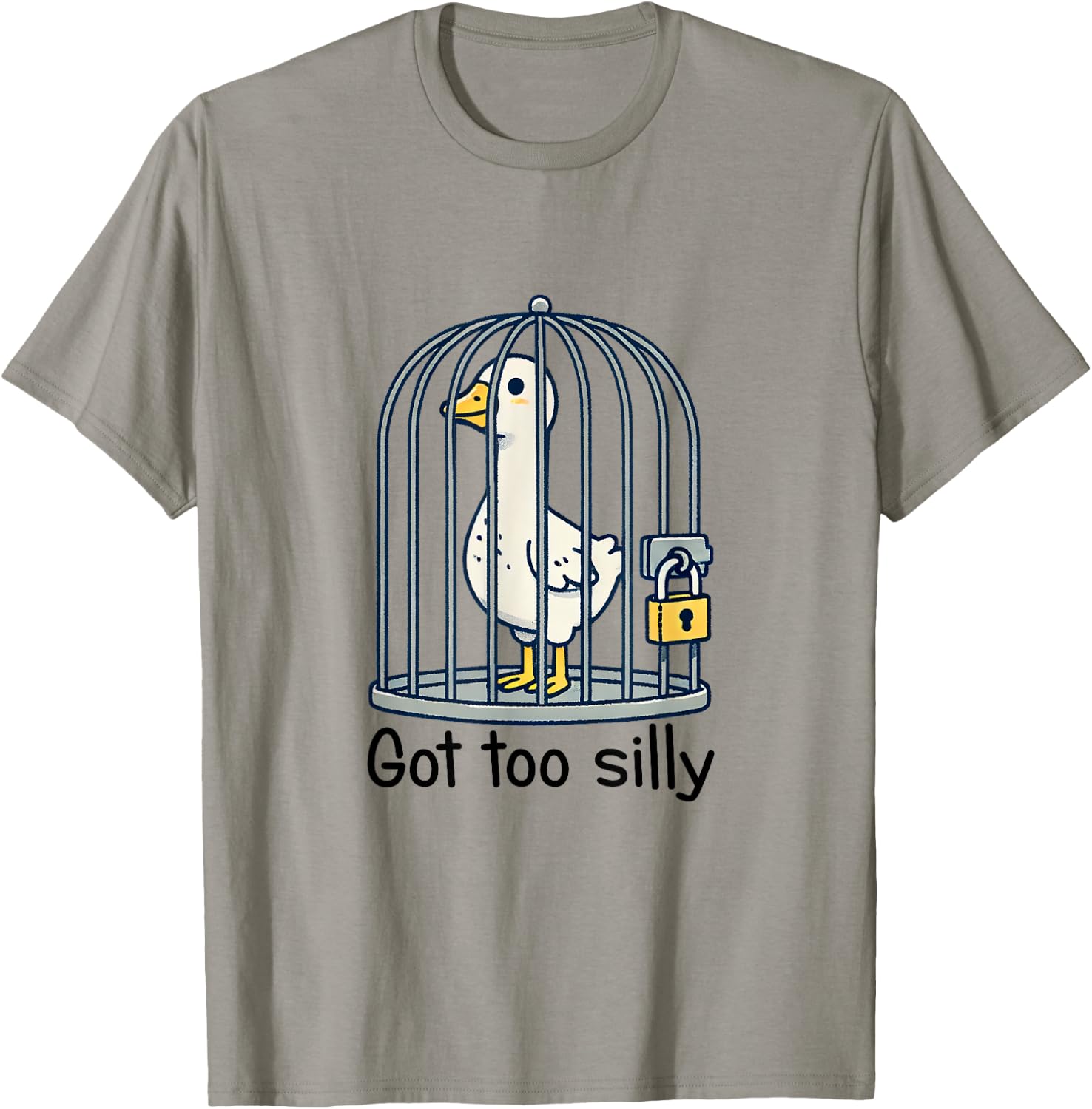 Funny Got Too Silly-Goose Meme Cute Goose Aesthetic Trendy T-Shirt - T-Shirt | Sand