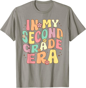 In My Second Grade Era 2nd Grade Groovy Back to School T-Shirt - T-Shirt | Sand