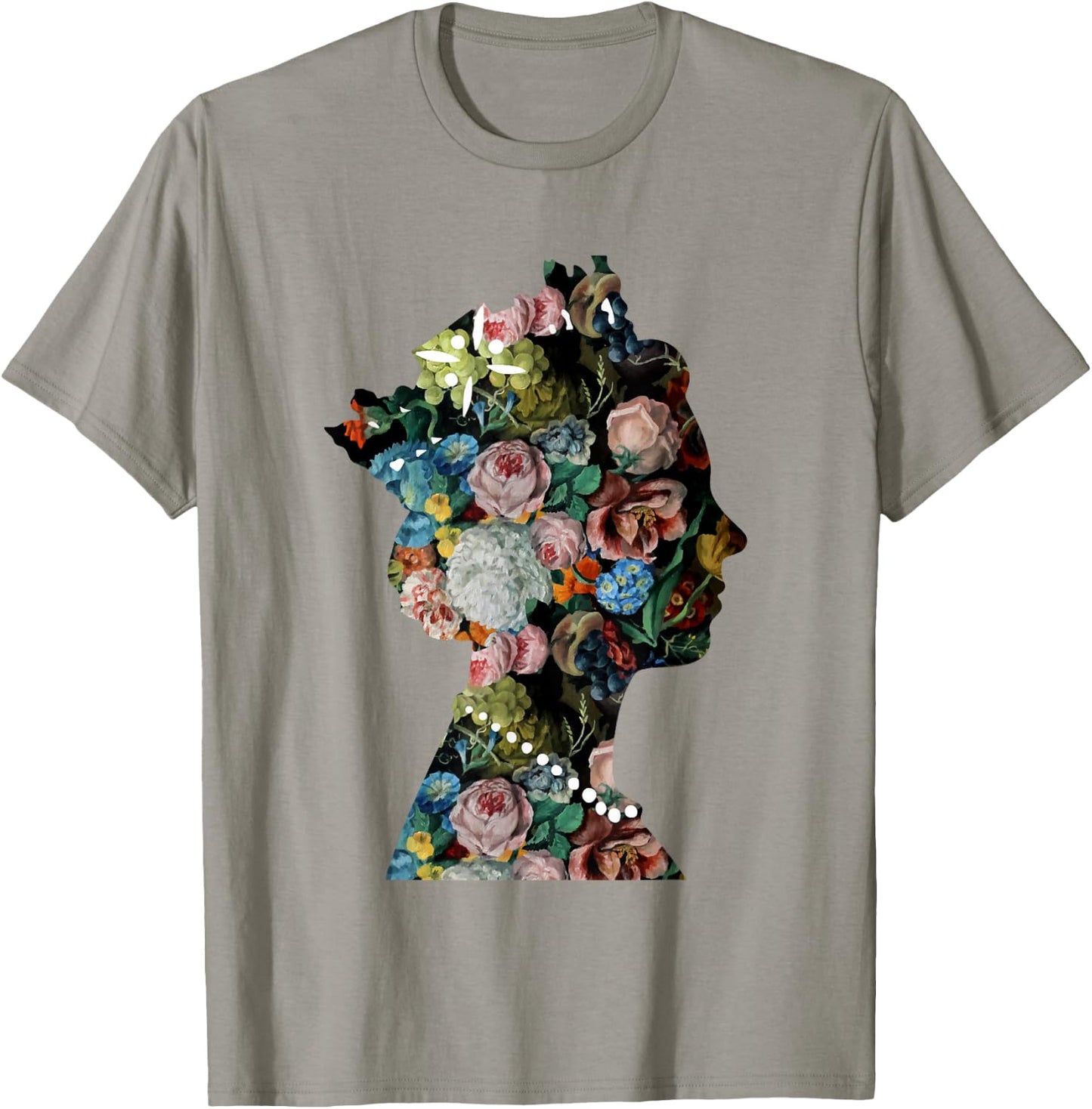 The Queen's Platinum Jubilee 2022 70th Anniversary Flower T-Shirt - T-Shirt | Sand
