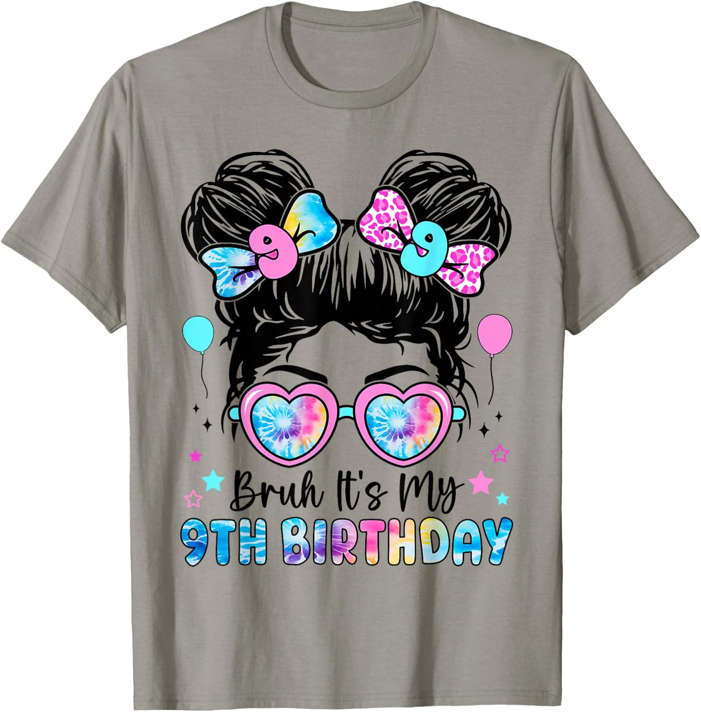 Bruh It's My 9th Birthday 9 Year Old Birthday for Girl T-Shirt - T-Shirt | Sand