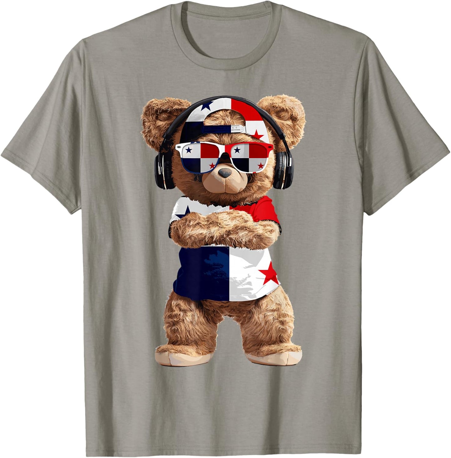 Panama Flag Souvenirs Bear Outfit Products Panamanian T-Shirt - T-Shirt | Sand