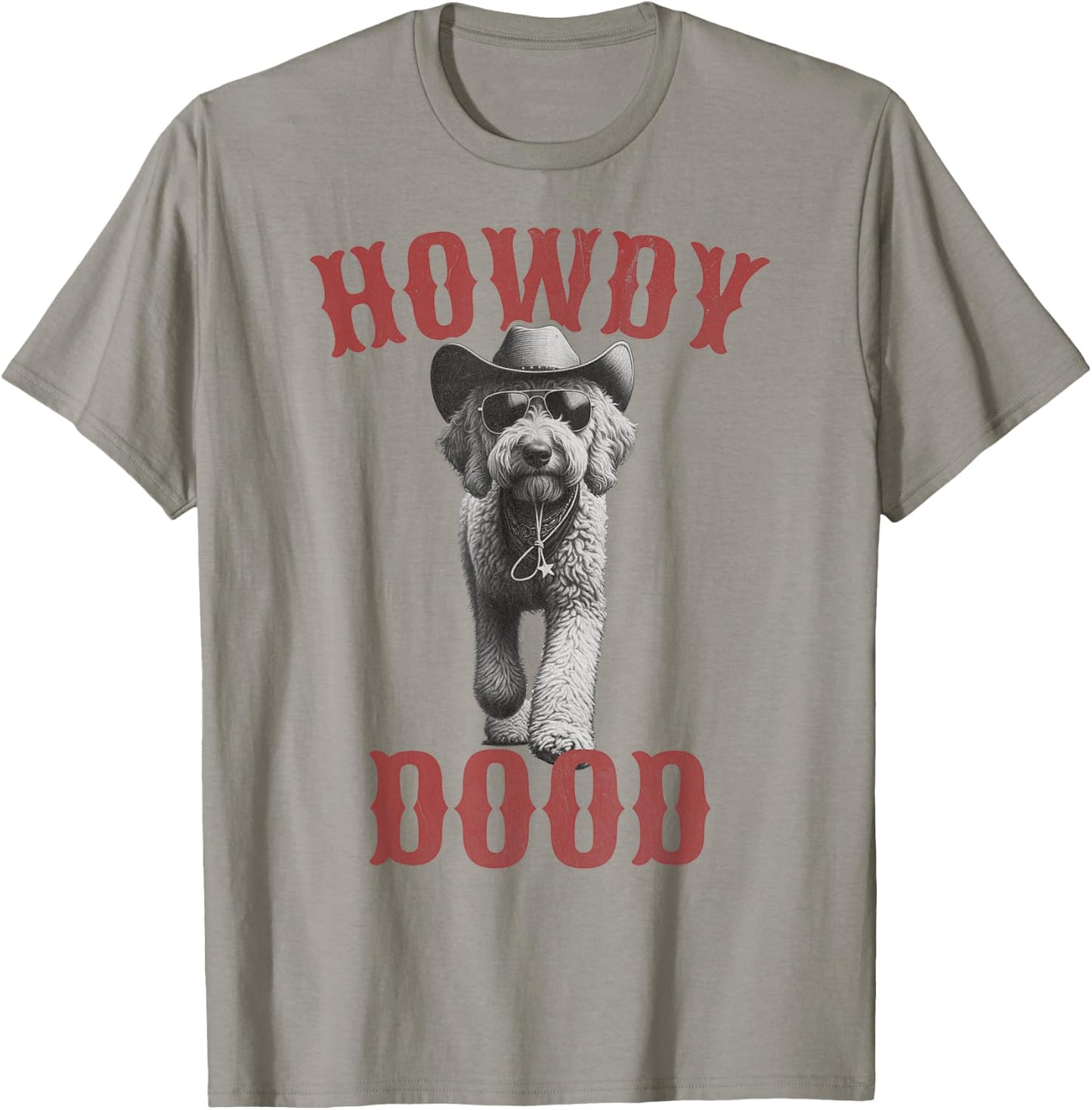 Howdy Dood - Cowboy Goldendoodle & Labradoodle T-Shirt - T-Shirt | Sand