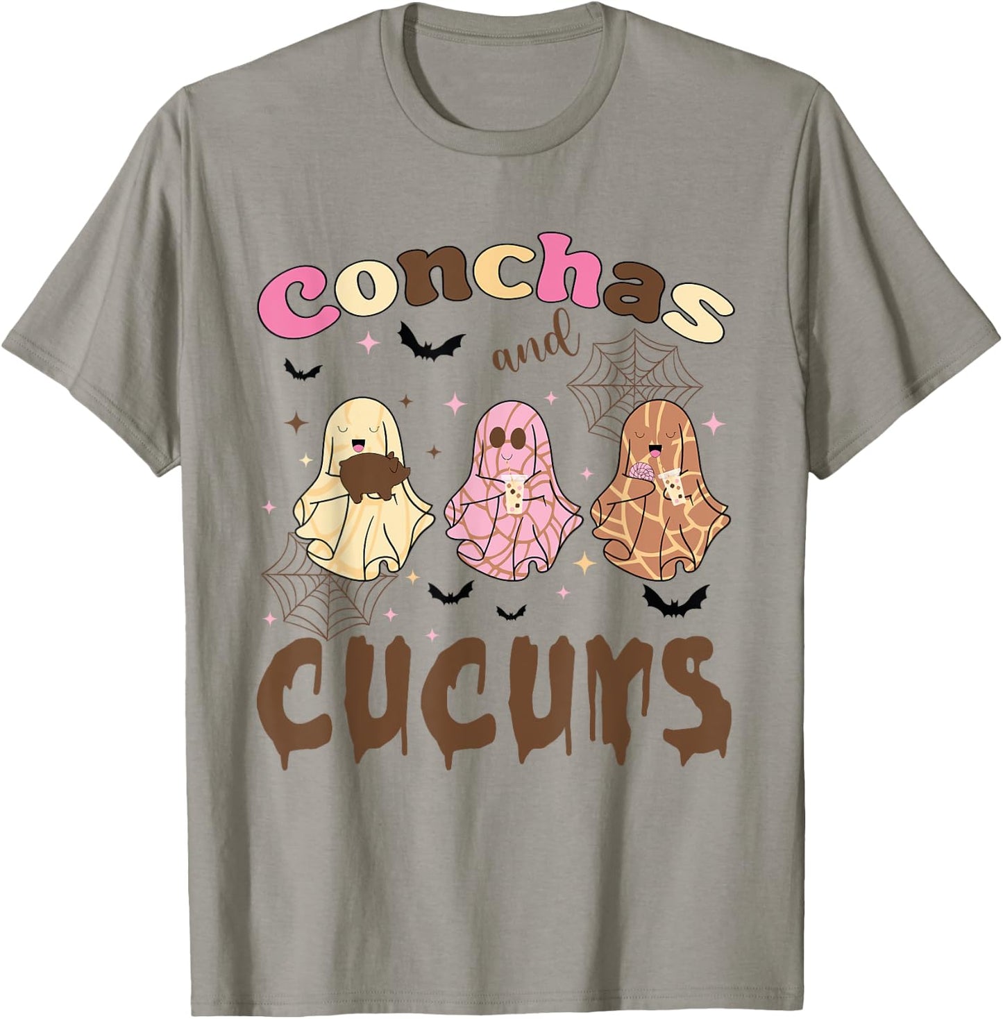 Conchas And Cucuys Funny Halloween Mexican Spooky Ghosts T-Shirt - T-Shirt | Sand