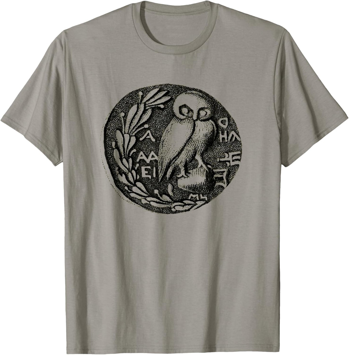 Owl of Athena Greek Mythology Philosophy Gift T-Shirt - T-Shirt | Sand