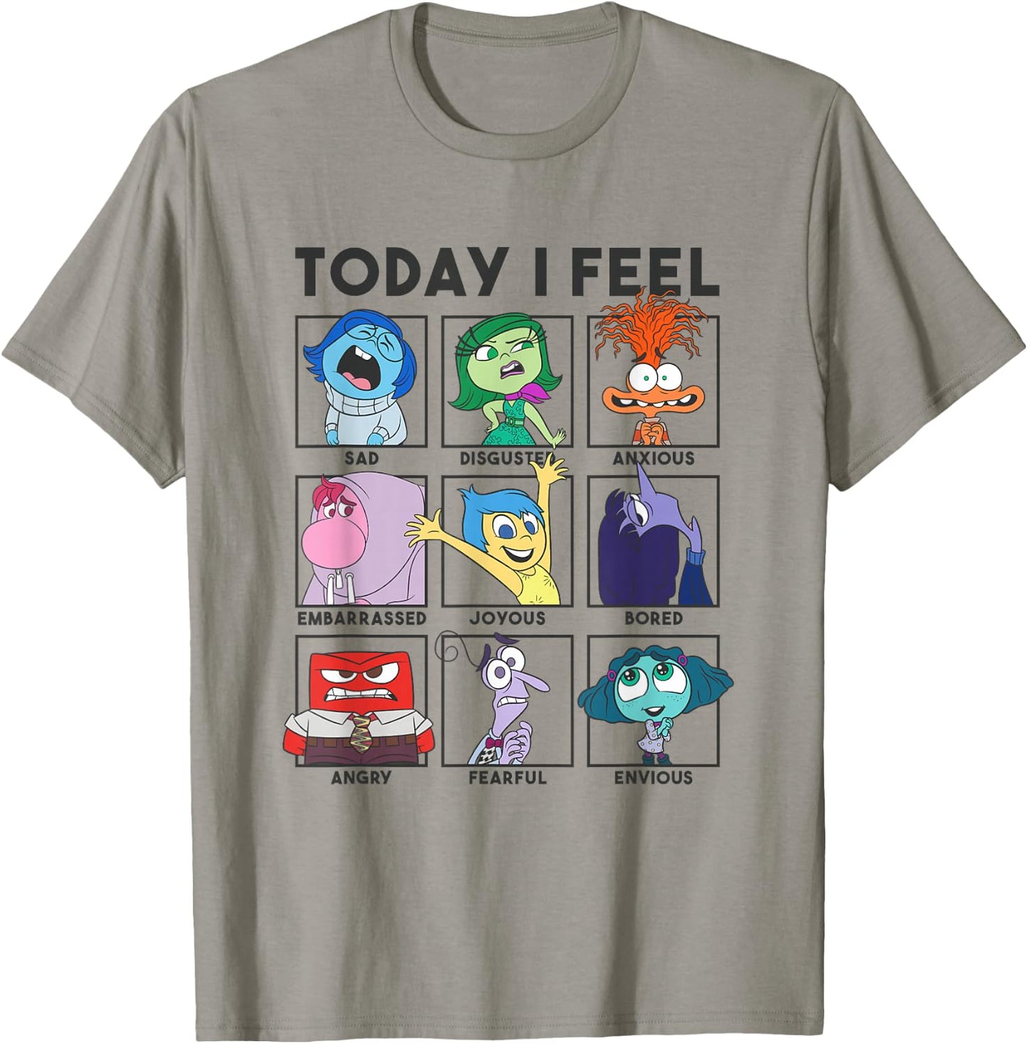 Disney Pixar Inside Out 2 Today I Feel... Emotions Panels T-Shirt - T-Shirt | Sand