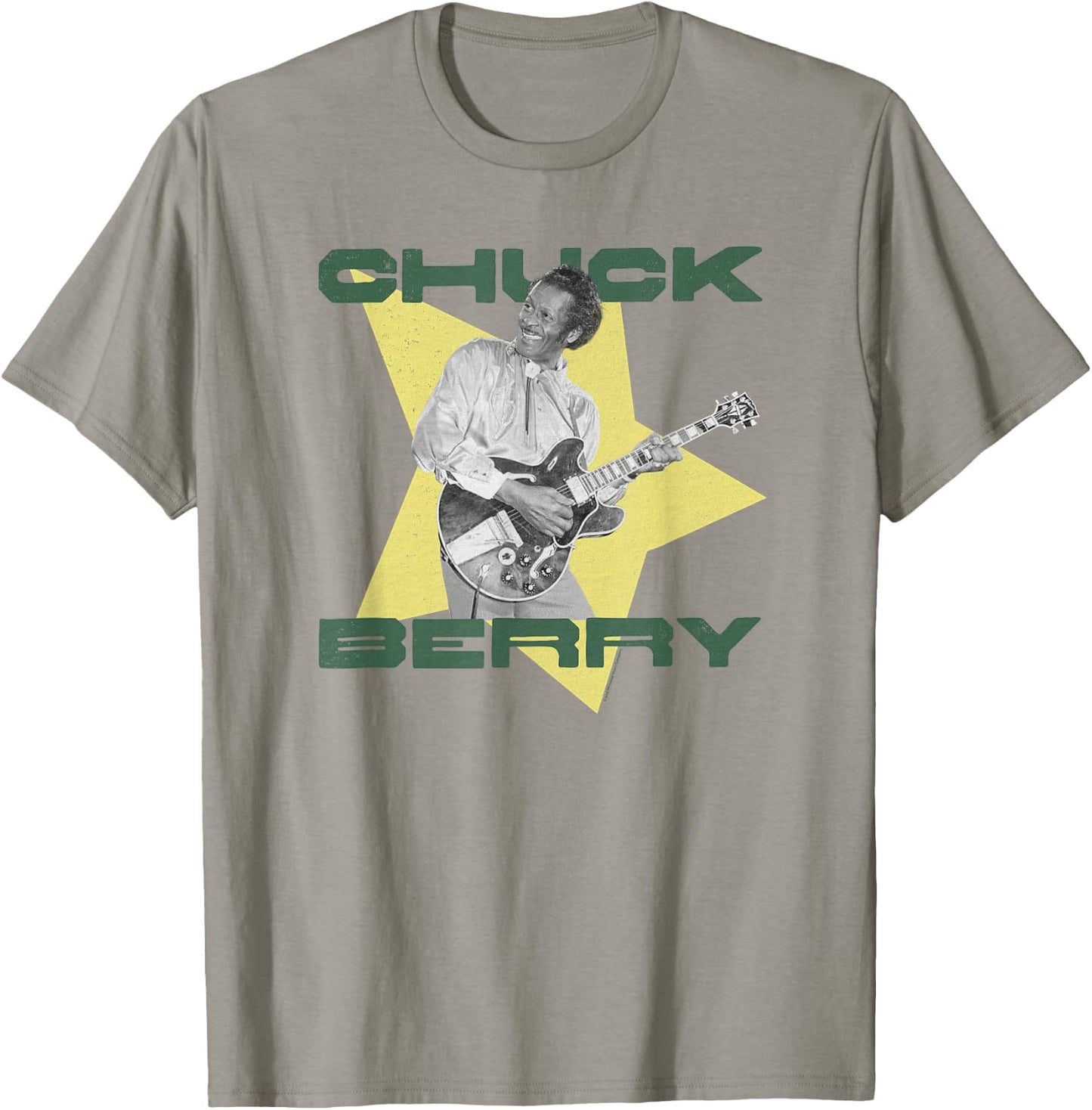 Chuck Berry Reelin' & Rockin' Star Photo T-Shirt - T-Shirt | Sand