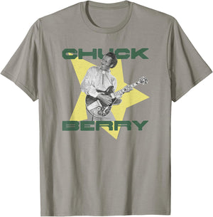 Chuck Berry Reelin' & Rockin' Star Photo T-Shirt - T-Shirt | Sand