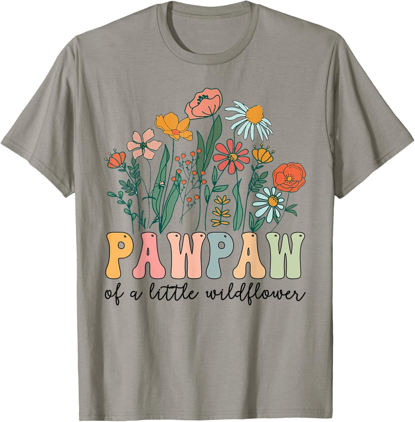 Pawpaw Of The Little Wildflower Birthday Party Baby Shower T-Shirt - T-Shirt | Sand