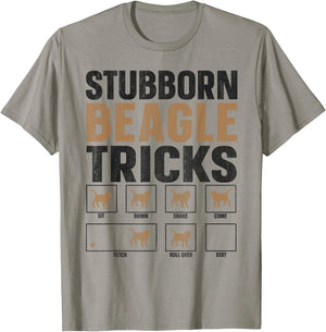Funny Dog Stubborn Tricks Beagle Owner Women Kids T-Shirt - T-Shirt | Sand