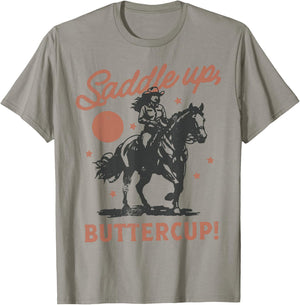 Saddle Up Buttercup Boho Cowboy Vintage T-Shirt - T-Shirt | Sand