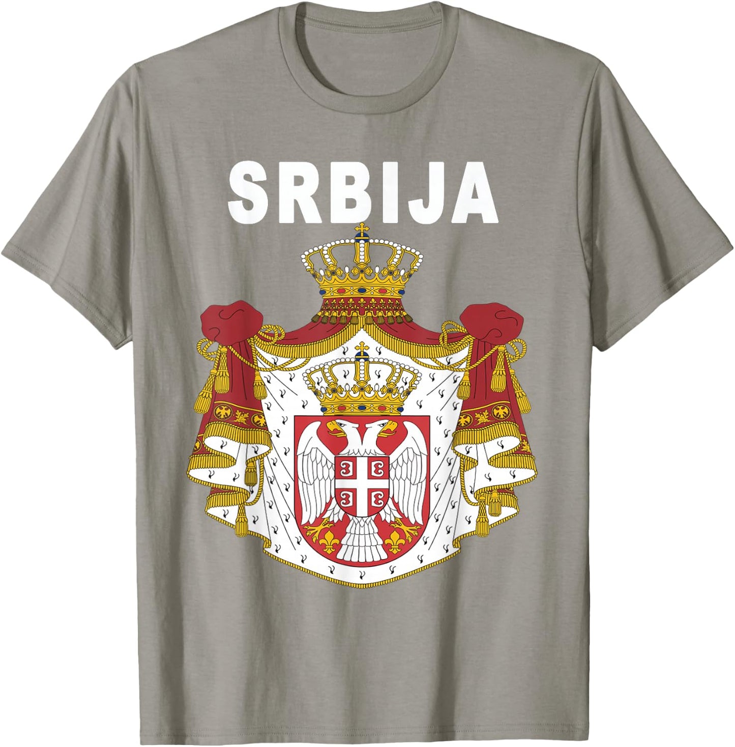 Serbian Srbija National Emblem T-Shirt - T-Shirt | Sand