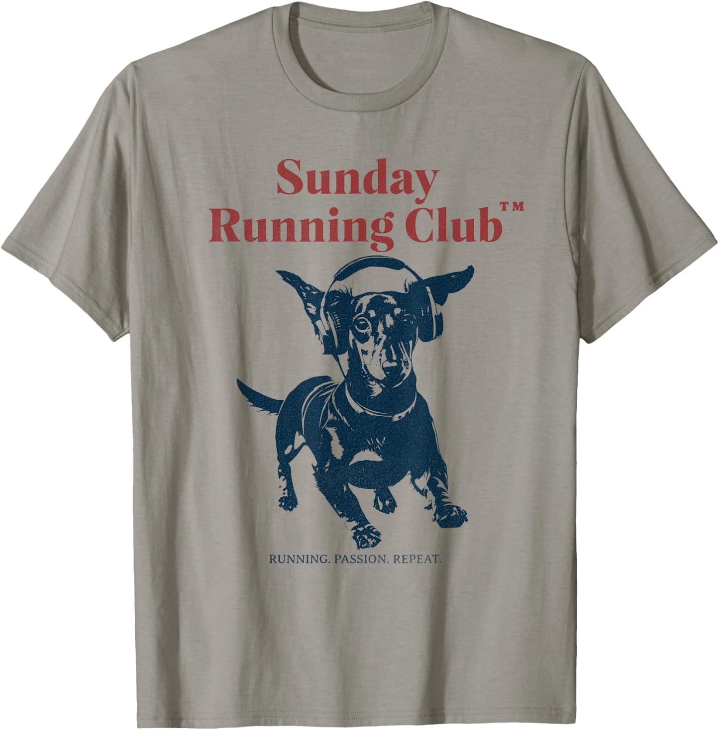 Sunday-Running-Club - Racing Weiner Dachshund T-Shirt - T-Shirt | Sand
