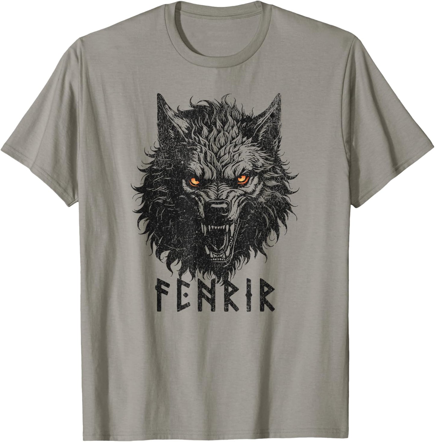 Fenrir Wolf Of Odin Old Norse Mythology Viking Celtic Fenris T-Shirt - T-Shirt | Sand