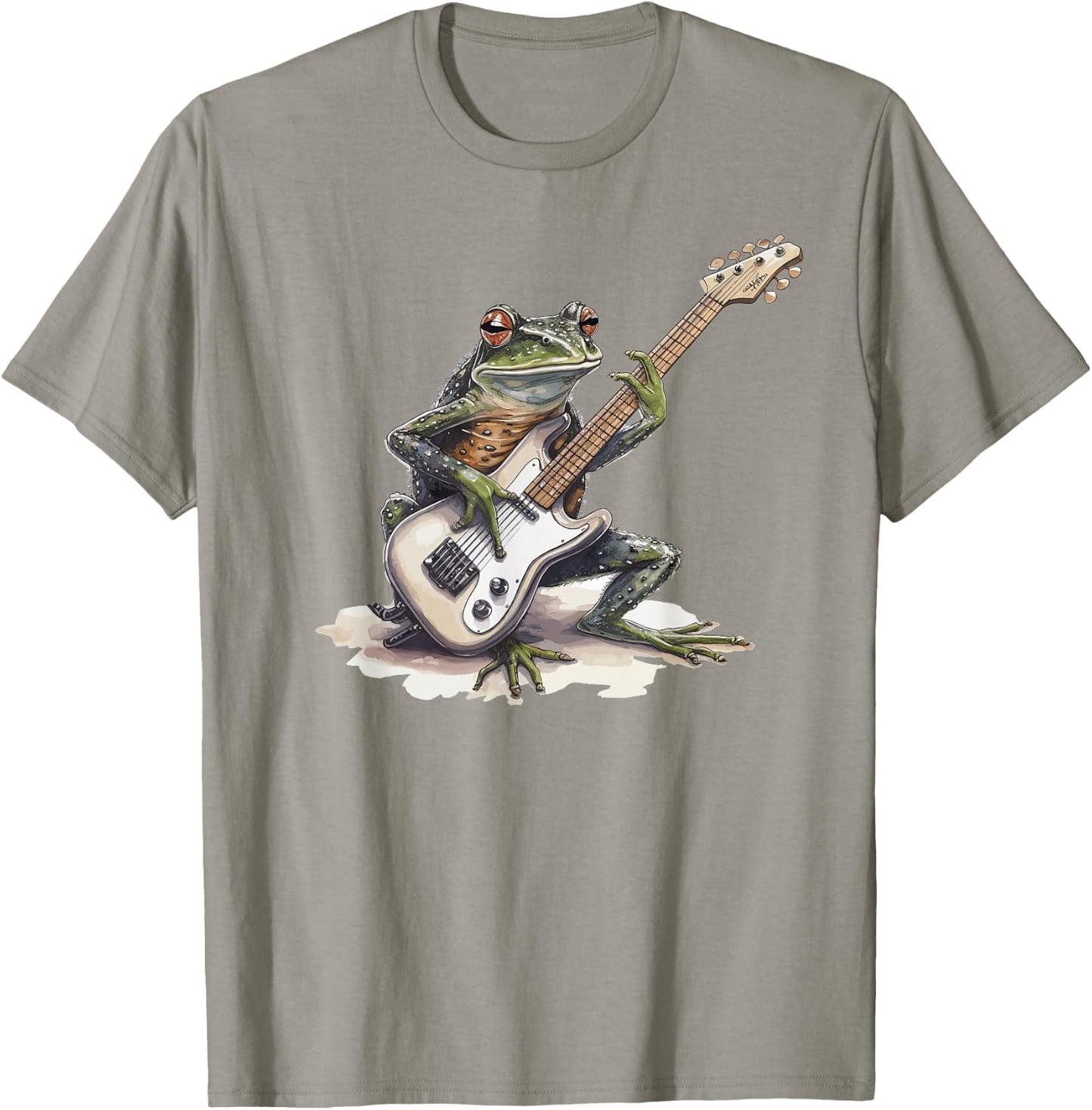 Frog Playing Guitar T-Shirt - T-Shirt | Sand
