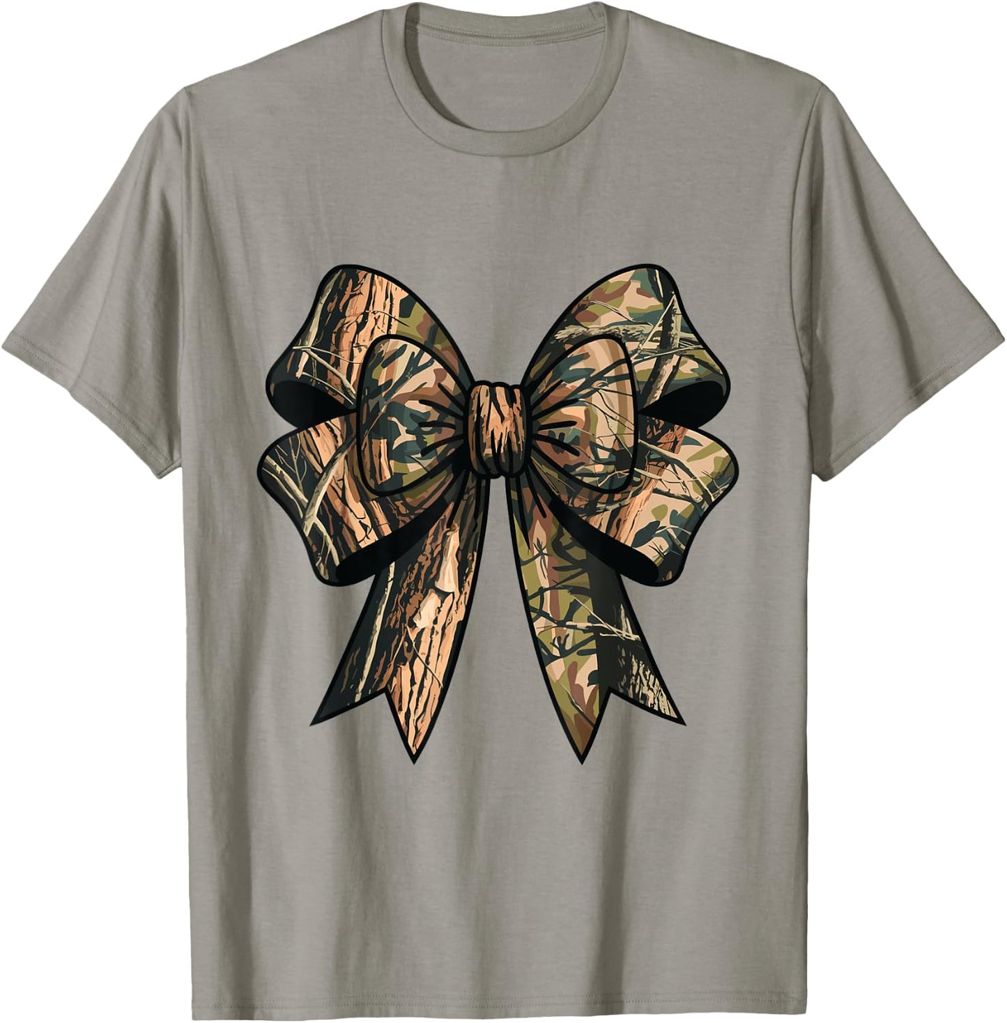 Camo Coquette Bow Duck Hunting Hunt Mom Camouflage Women T-Shirt - T-Shirt | Sand