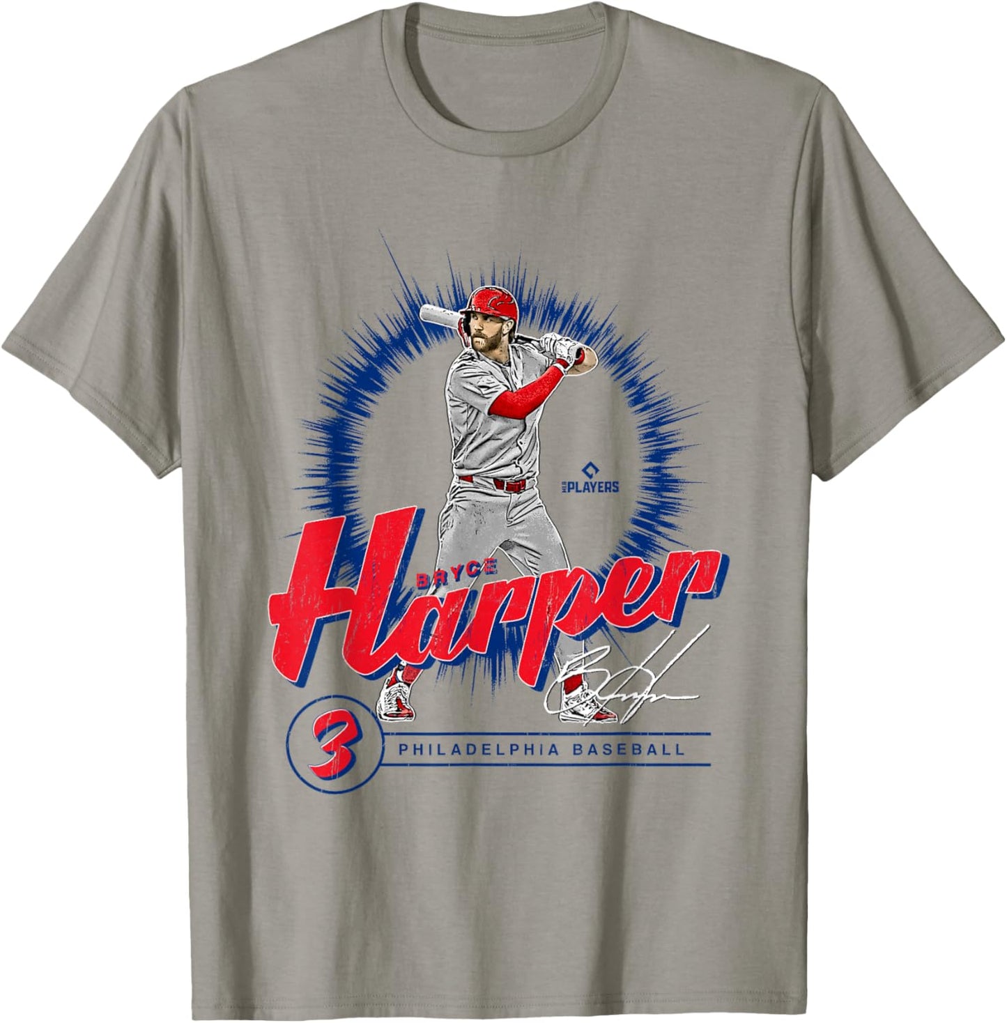 Bryce Harper | Philadelphia MLB Baseball Players| MLBBHA305N T-Shirt - T-Shirt | Sand