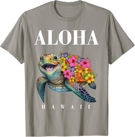 Teen Girl Hawaiian-Shirt Aloha Hawaii Sea Turtle Kids Women T-Shirt - T-Shirt | Sand