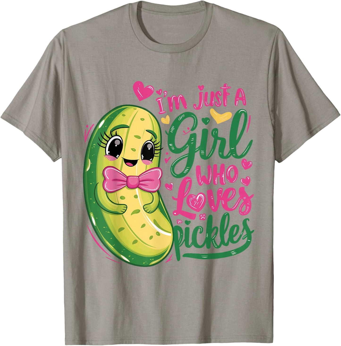 I'm Just a Girl Who Loves Pickles Cute Funny Pickle Lover T-Shirt - T-Shirt | Sand