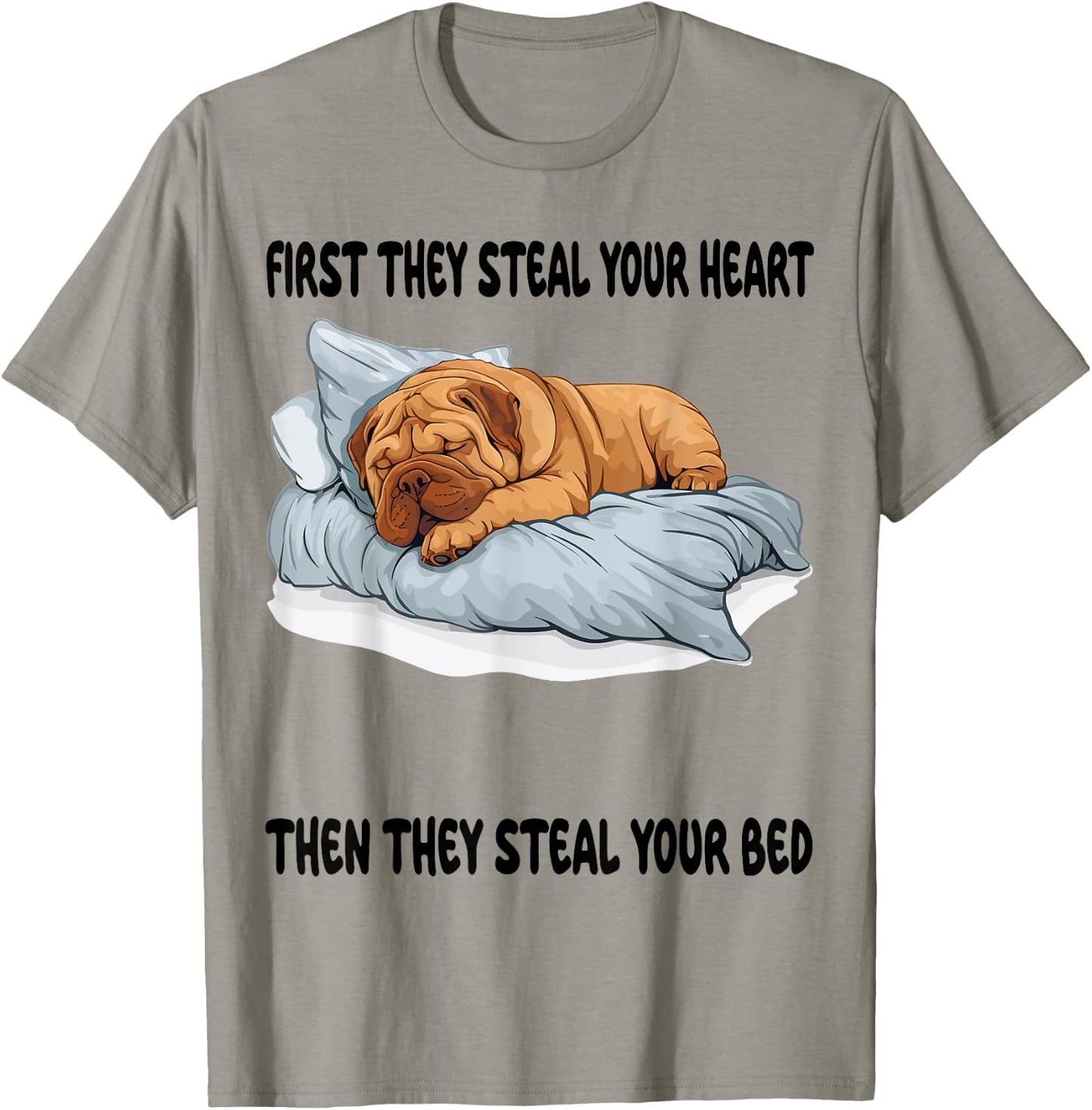 Chinese Shar Pei Sleeping Pajamas Nightgown T-Shirt - T-Shirt | Sand