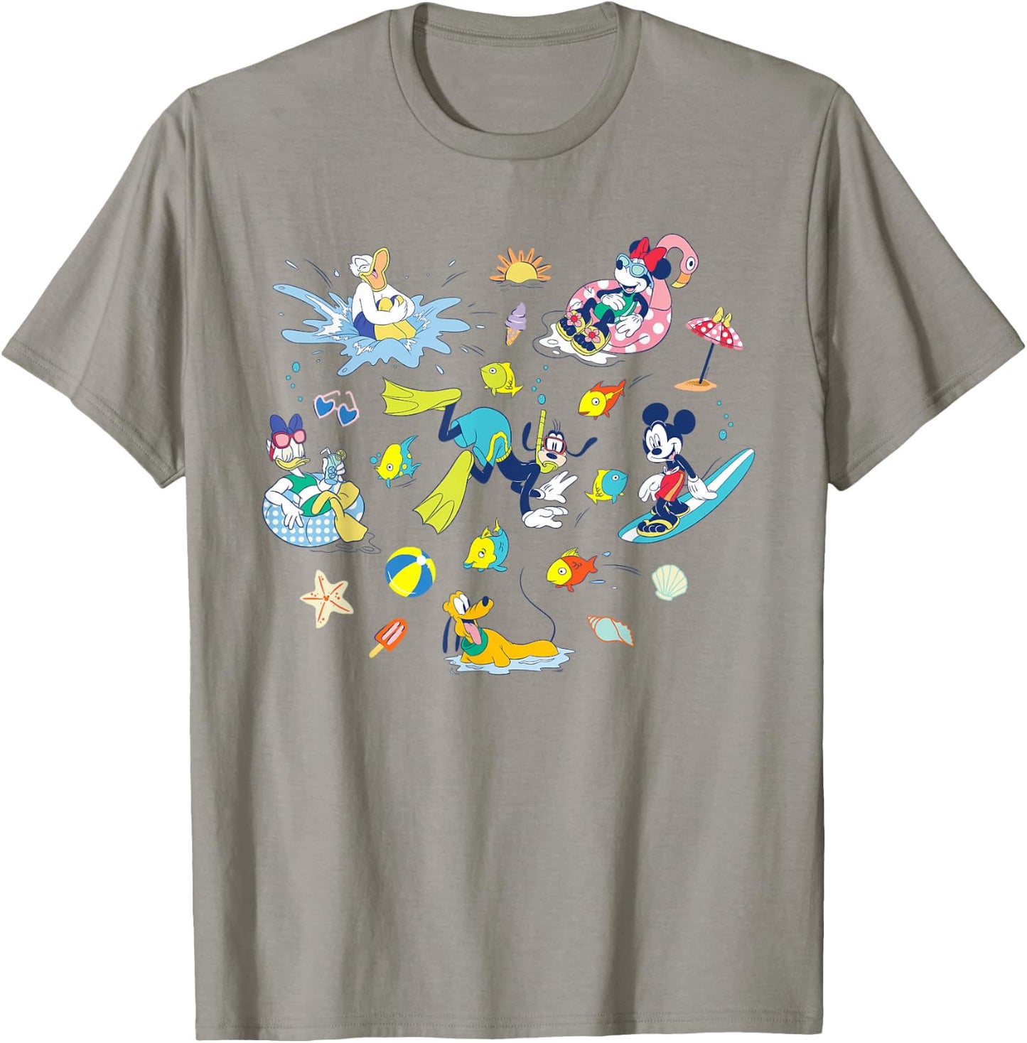 Disney Mickey & Friends Summer Beach Vacation Fun Coquette T-Shirt - T-Shirt | Sand